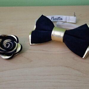 Costume bow tie and boutonniere, NWOT